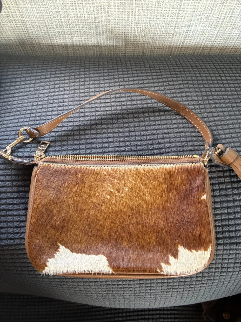 Coach Nolita 19 Haircalf Cow Print Mini bag wristlet CDW34 - Brand New